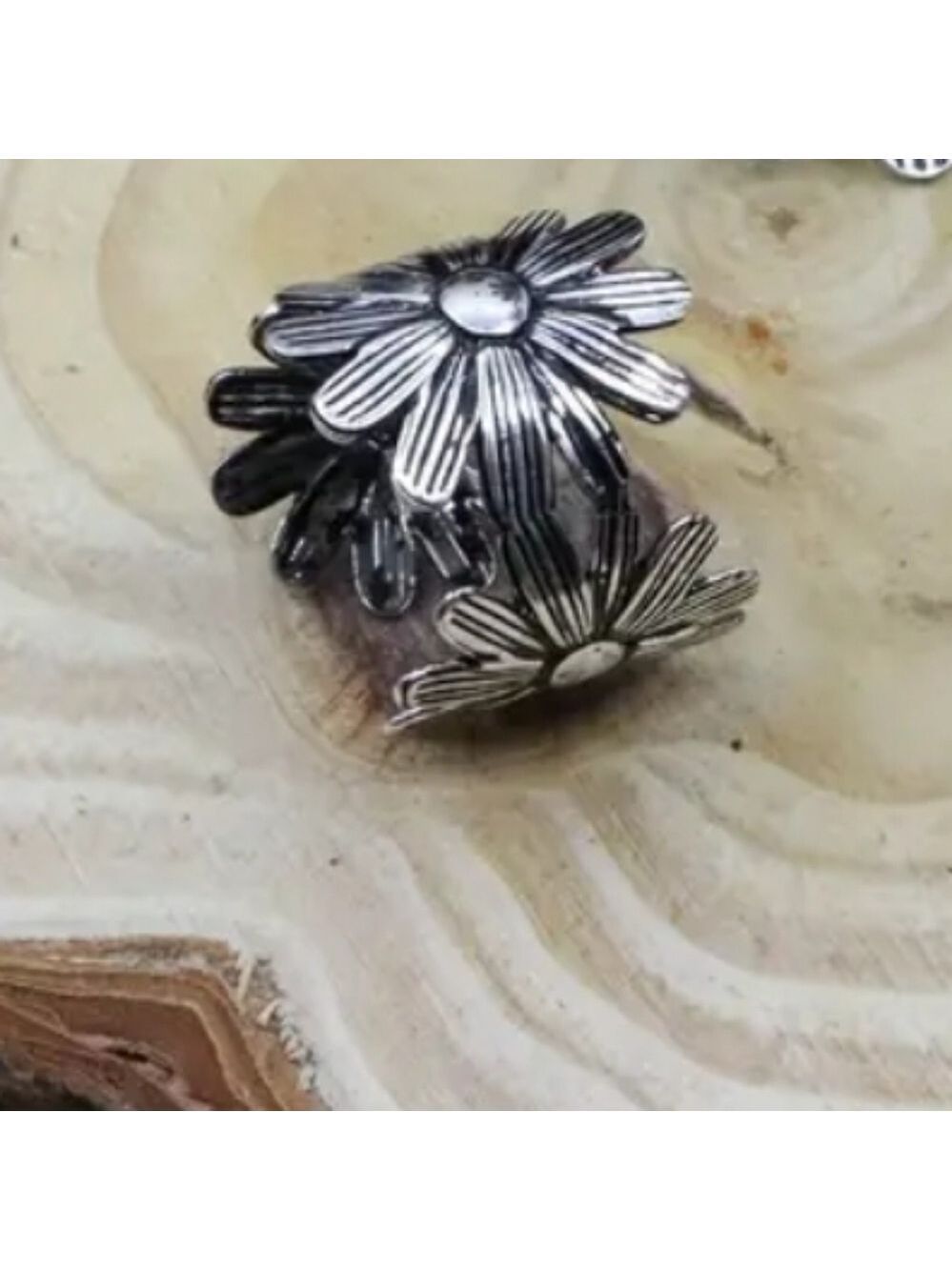 FLOWER Daisy ADJUSTABLE RING ZINC ALLOY
